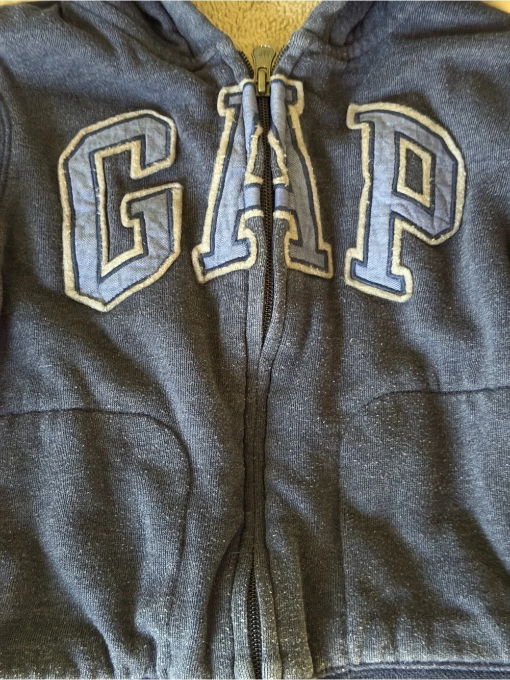 GAP Kids Dark Navy Hooded Zip Fleece Jacket 5T